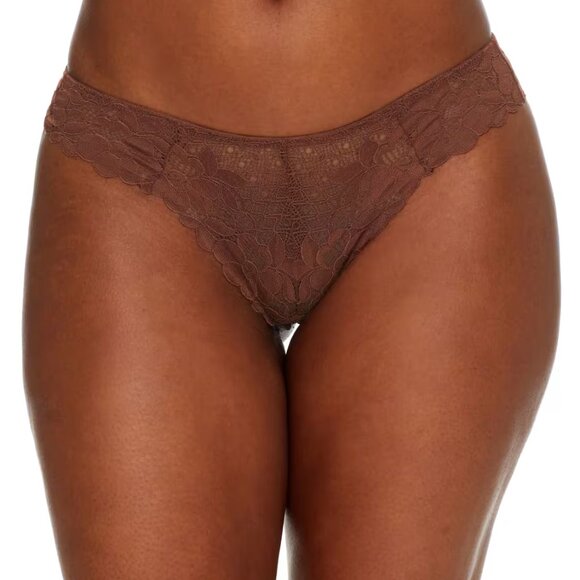 Bare Necessities The Essential Lace Thong in coco size XL New - Picture 2 of 2